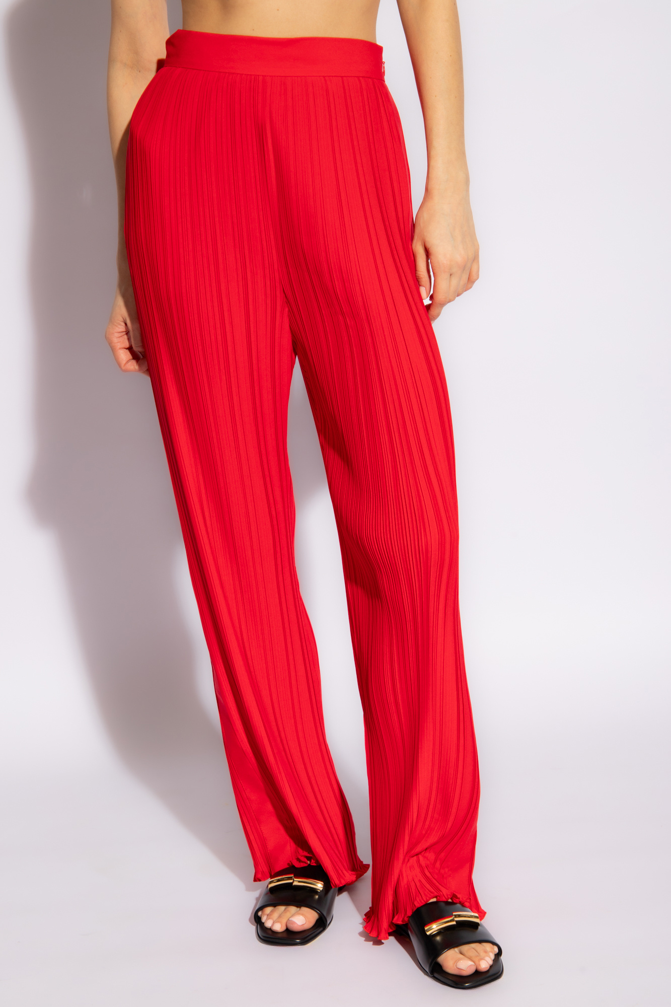 パンツ LANVIN Pleated pants Red RWTR00085904P24 Lanvin Pleated Pants Red | Wanan Luxury